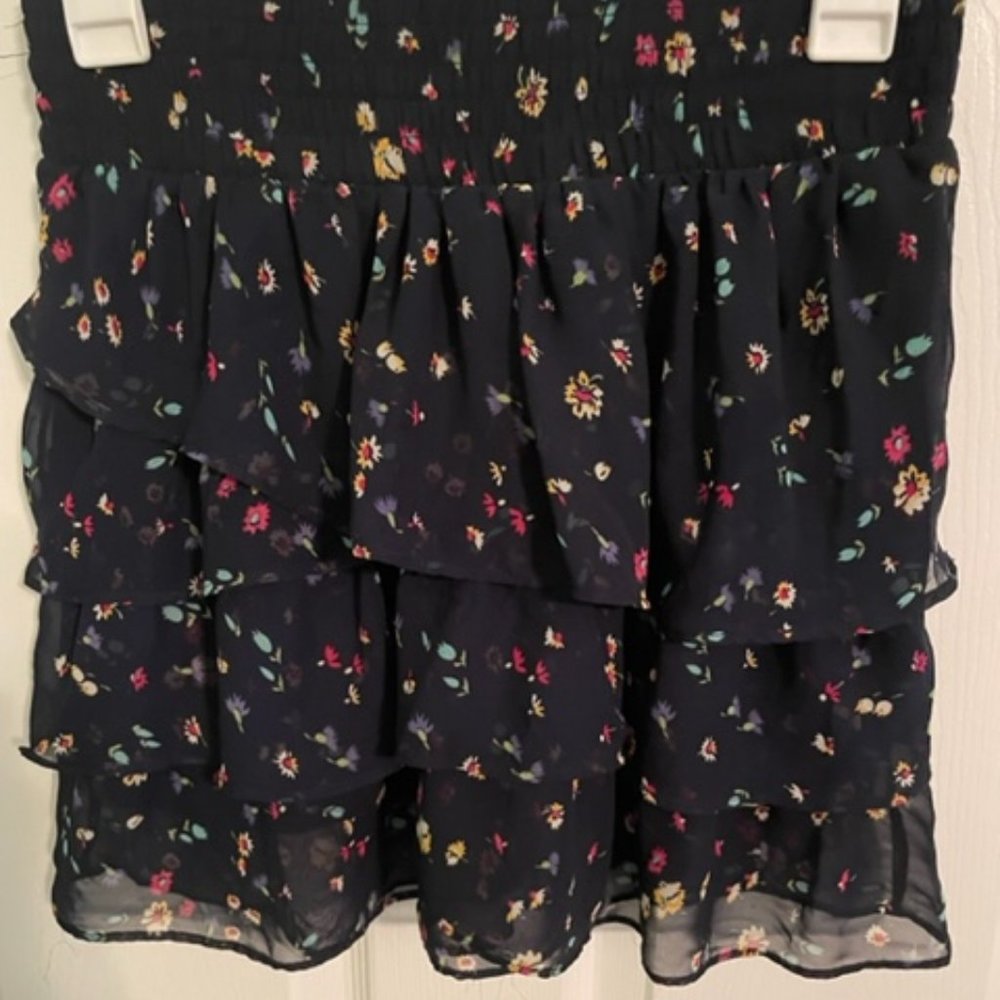 Floral Tiered Chiffon Skirt